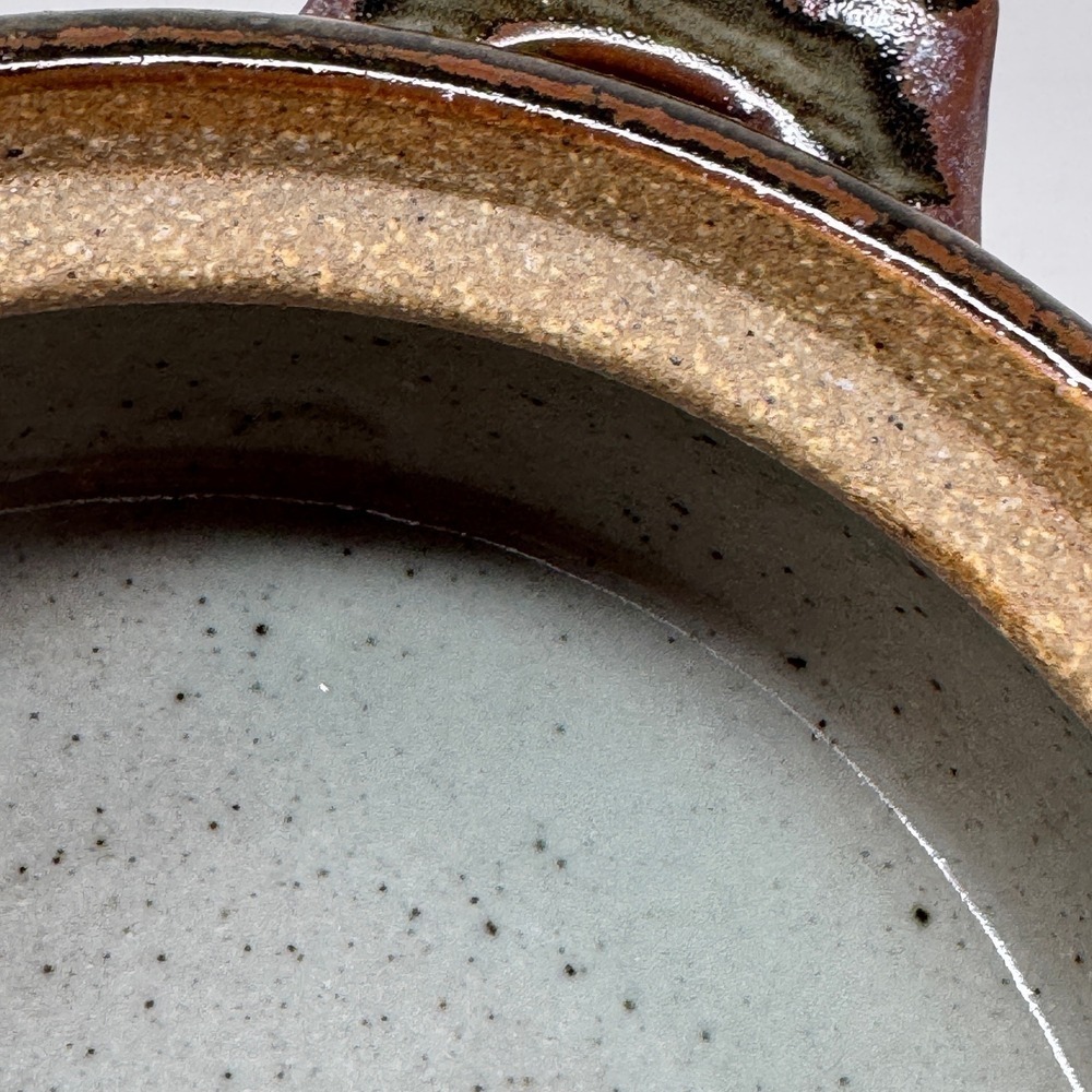 Handmade Ceramic Casserole Pot with Lid Rustic Stoneware Kitchenware Farmhouse - Picture 7 of 11